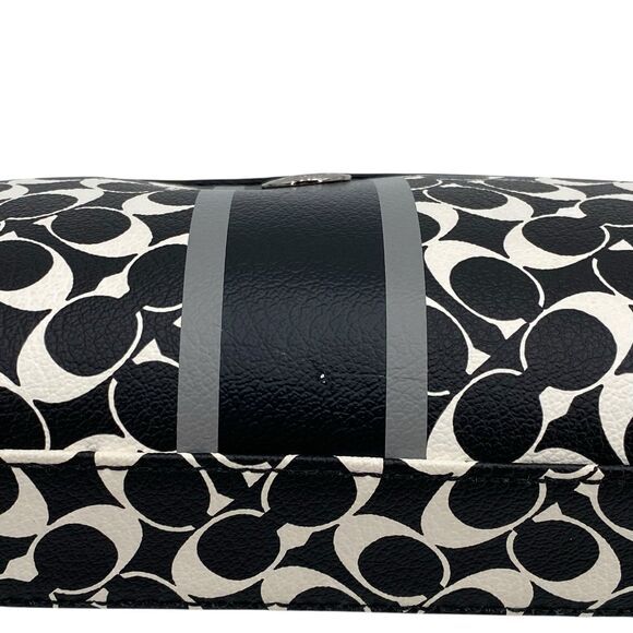 Coach Heritage Signature Logo Coated Canvas Cosmetic Bag - Picture 7 of 12